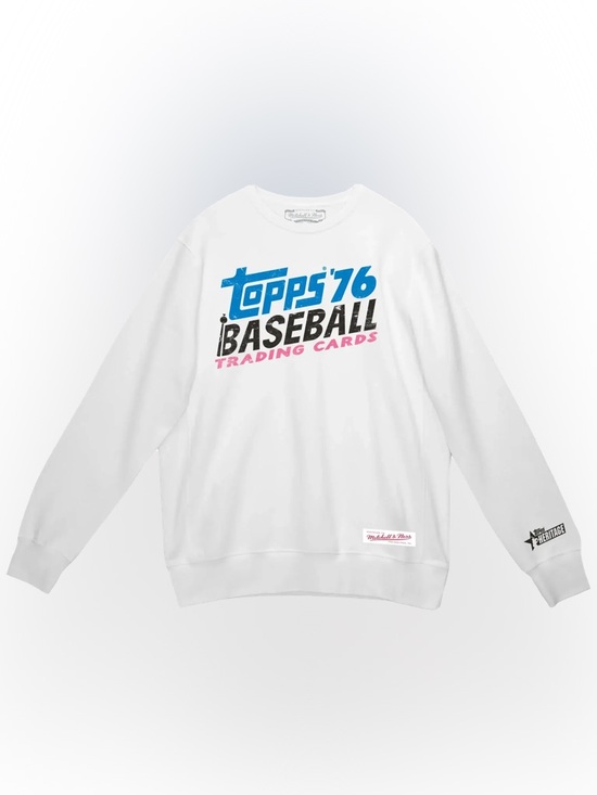 NWT⚾️Topps Heritage White Baseball 76 Trading Cards Crewneck Size L